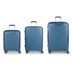 Gabol Queens 4 Rollen Kofferset 3-teilig mit Dehnfalte Reisetaschen 1 ct Violett Herren