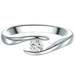 Trilani Ring aus Sterling Silber in Silber mit Zirkonia Ringe 1 ct Damen