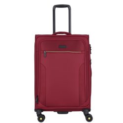d & n Travel Line 9704 4 Rollen Trolley M 68 cm mit Dehnfalte Reisetaschen 1 ct Rot Herren