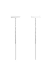 Elli Geo Stift Stab Durchzieher Basic 925 Silber Ohrringe 1 ct Damen