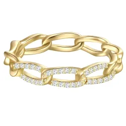 Glanzstücke München Ring Sterling Silber Zirkonia in Gelbgold Ringe 1 ct Damen