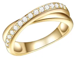 Rafaela Donata Ring Sterling Silber Zirkonia in Gelbgold Ringe 1 ct Damen