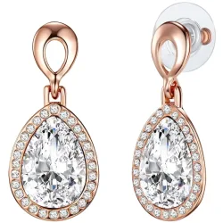 Lulu & Jane Ohrhänger Metall-Legierung Glas in Roségold Ohrringe 1 ct Damen