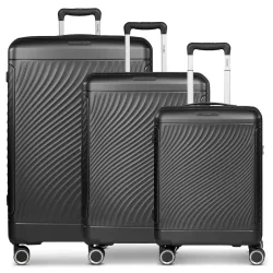 Picard Vienna 4 Rollen Kofferset 3-teilig mit Dehnfalte Reisetaschen 1 ct Schwarz Herren