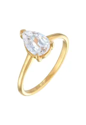 Elli Solitär Zirkonia Tropfen 925 Silber Ringe 1 ct Damen