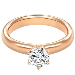 Trilani Ring Sterling Silber Zirkonia in Roségold Ringe 1 ct Damen