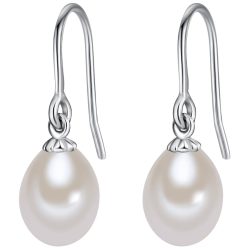 Lulu & Jane Perlen-Ohrhänger Sterling Silber Süßwasser-Zuchtperle in Silber Ohrringe 1 ct Damen
