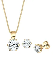 Elli - Schmuckset Basic Kristalle, Gold