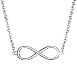 Lulu & Jane Diamant-Kette Infinity Sterling Silber Diamant in Roségold Ketten 1 ct Damen