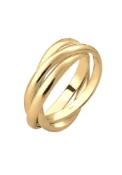 Elli Basic Wickelring Klassisches Design 925 Silber Ringe 1 ct Damen
