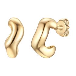 Yokoamii Creolen aus Messing in gelbgold Ohrringe 1 ct Damen