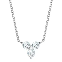 Glanzstücke München Halskette aus Sterling Silber in Silber mit Zirkonia Ketten 1 ct Damen