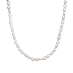 Valero Pearls Perlen-Kette aus Sterling Silber in gelbgold mit Süßwasser-Zuchtperle Ketten 1 ct Damen