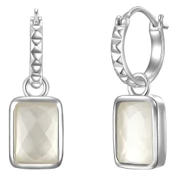 Glanzstücke München Ohrhänger Sterling Silber Rosenquarz in Silber Ohrringe 1 ct Damen