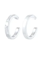 Elli Earcuff Klemme 2er Set Geo-Organic Look 925 Silber Ohrringe 1 ct Damen