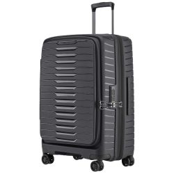 Stratic Novium 4 Rollen Trolley M 65.5 cm mit Dehnfalte Rucksäcke 1 ct Schwarz