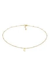 Elli - Halskette Choker Halbmond, 36cm, Gold