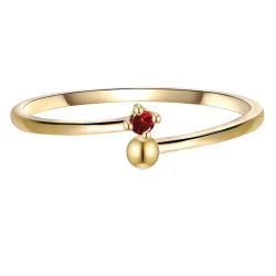 Glanzstücke München Ring Sterling Silber Granat in Gelbgold Ringe 1 ct Damen