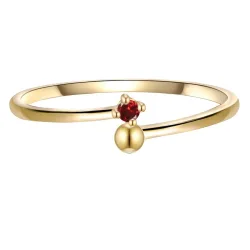 Glanzstücke München Ring Sterling Silber Granat in Gelbgold Ringe 1 ct Damen