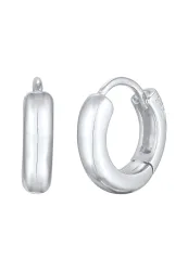 Elli Creolen Scharnier Basic Rund 925 Silber Ohrringe 1 ct Damen