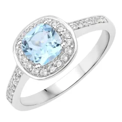 Rafaela Donata Ring Sterling Silber Blautopas in Silber Ringe 1 ct Damen