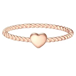 Glanzstücke München Ring Herz aus Sterling Silber in roségold Ringe 1 ct Damen
