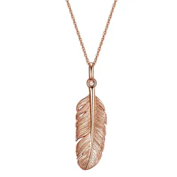 Glanzstücke München Halskette Feder Sterling Silber in Silber Ketten 1 ct Damen