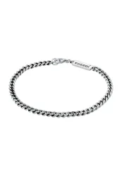KUZZOI Herren Panzerkette Massiv Basic Piece 925 Silber Armbänder & Armreife 1 ct