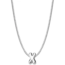Glanzstücke München Halskette Buchstabe X aus Sterling Silber in silber Ketten 1 ct Damen