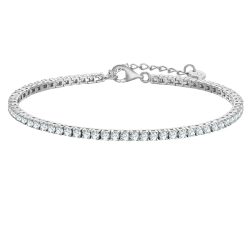 Glanzstücke München Armband aus Messing in Silber mit Zirkonia Armbänder & Armreife 1 ct Damen