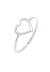 Elli Herz Cut Out Design Filigran 925 Sterling Silber Ringe 1 ct Damen