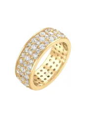 Elli - Ring Bandring Microsetting Zirkonia Kristall, 54mm, Gold