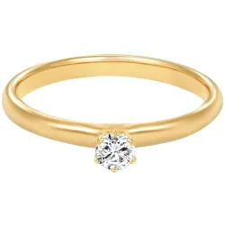 Trilani Ring aus Sterling Silber in gelbgold mit Zirkonia Ringe 1 ct Damen