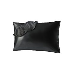 AILORIA - BEAUTY SLEEP SET (40x60), Beauty Sleep Set Kissenbezug und Schlafmaske 40x60, 40 x 60 cm, Schwarz