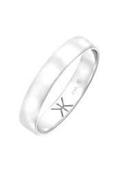 KUZZOI Trauring Herrenring Verlobungsring Bandring 585 Weißgold Ringe 1 ct