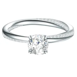 Trilani Ring aus Sterling Silber in silber mit Zirkonia Ringe 1 ct Damen
