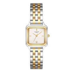 Glanzstücke München Armband-Uhr aus Edelstahl in silber/gelbgold Uhren 1 ct Damen