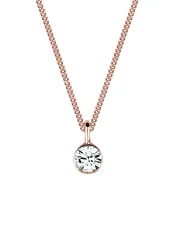 Elli 925 Sterling Silber rosévergoldet, mit Kristallen von Swarovski® Ketten 1 ct Damen