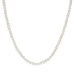 Valero Pearls Perlen-Kette Süßwasser-Zuchtperle in Weiß Ketten 1 ct Damen