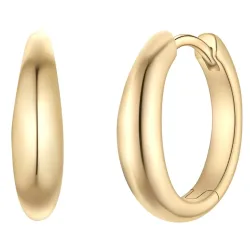 Glanzstücke München Creolen aus Sterling Silber in gelbgold Ohrringe 1 ct Damen