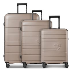 Redolz Essentials 11 4 Rollen Kofferset 3-teilig mit Dehnfalte Reisetaschen 1 ct Grau Herren