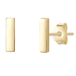Lulu & Jane Ohrstecker Stab Messing in Gelbgold Ohrringe 1 ct Damen