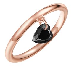 Glanzstücke München Ring Herz Sterling Silber Spinell in Roségold Ringe 1 ct Damen