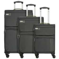 d & n Travel Line 6704 4-Rollen Kofferset 3tlg. Reisetaschen 1 ct Grau Herren