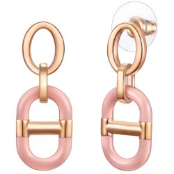 Lulu & Jane Ohrhänger aus Metall in Roségold Ohrringe 1 ct Damen
