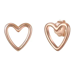 Glanzstücke München Ohrstecker Herz aus Sterling Silber in roségold Ohrringe 1 ct Damen