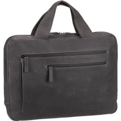 Leonhard Heyden Den Haag Aktentasche Leder 38 cm Laptopfach Laptoptaschen 1 ct Grau Herren