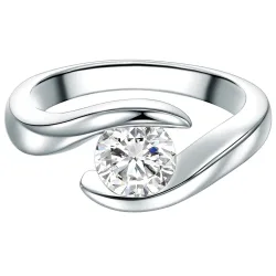 Trilani Ring aus Sterling Silber in silber mit Zirkonia Ringe 1 ct Damen
