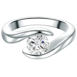 Trilani Ring aus Sterling Silber in silber mit Zirkonia Ringe 1 ct Damen