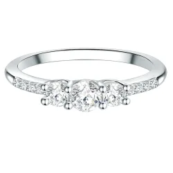 Trilani Ring aus Sterling Silber in silber mit Zirkonia Ringe 1 ct Damen